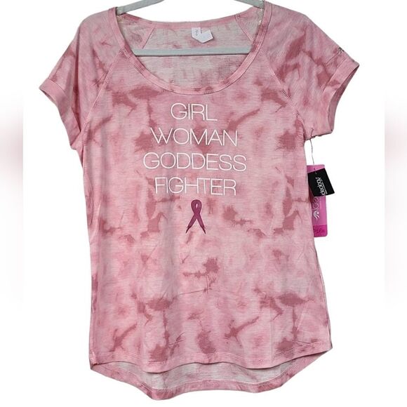 Pink 🎀 Goddess Fighter Ideology Tie Dye T-Shirt Woman Medium Tee Printed Casual - Picture 1 of 8